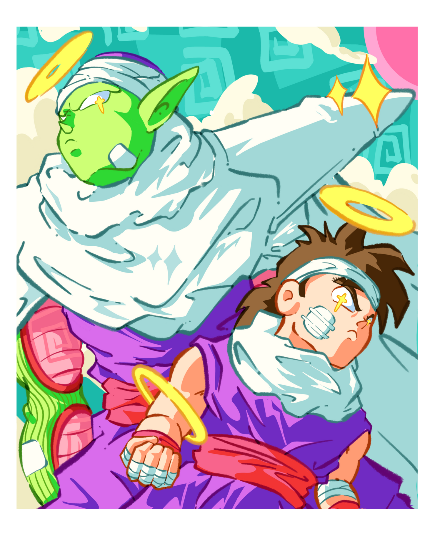 Piccolo & Gohan Original painting