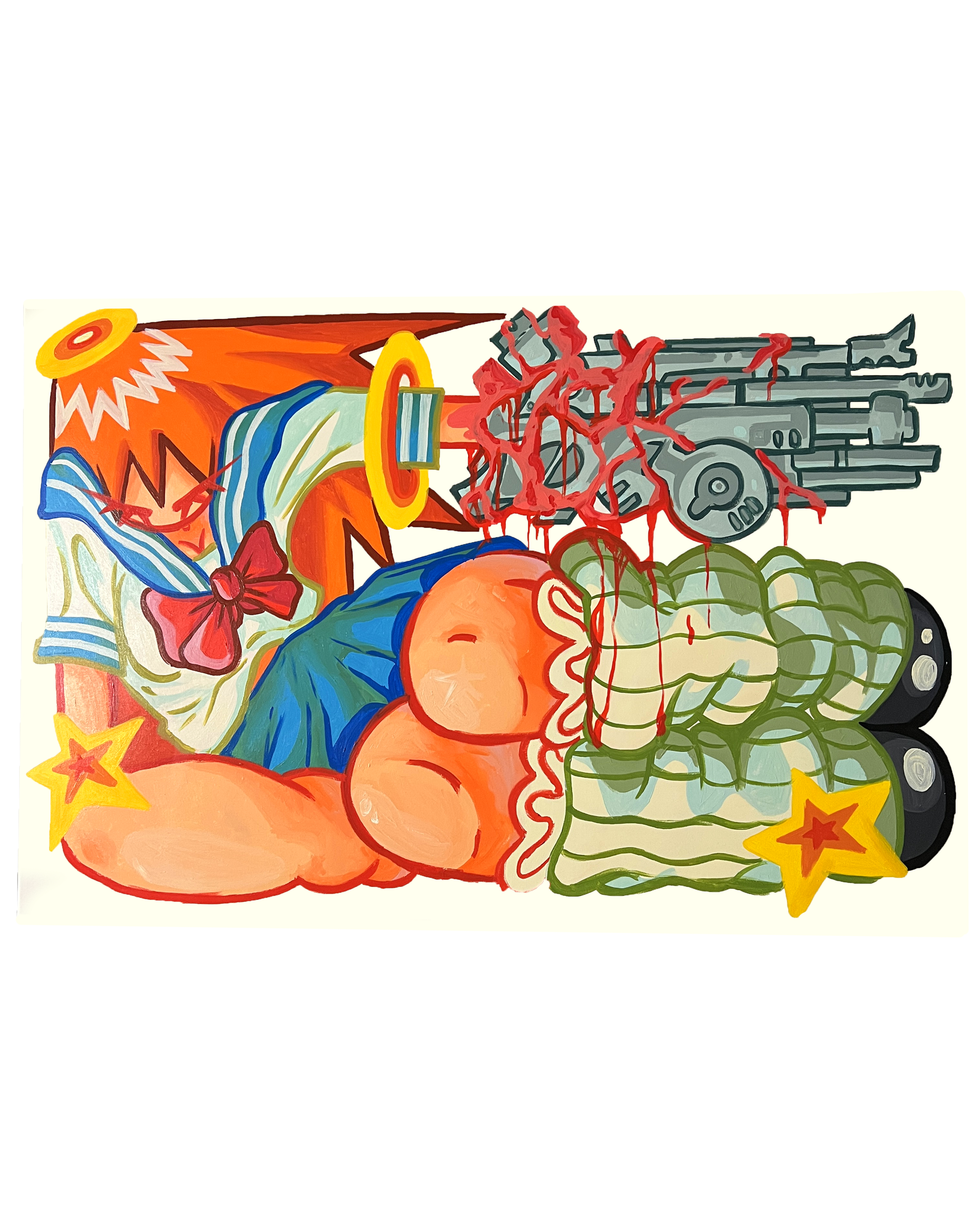 Machine girl Original painting – WizzUniverse