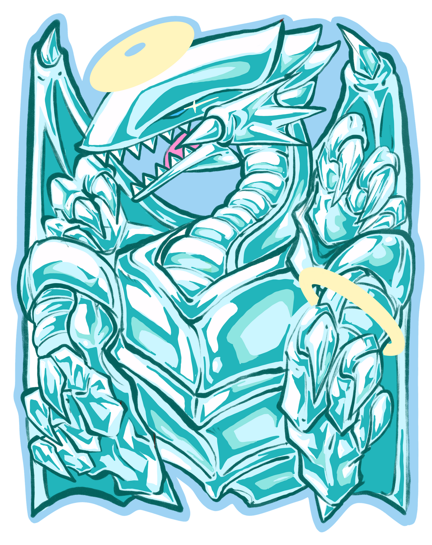 Blue Eyes White Dragon Limited signed prints + stickers
