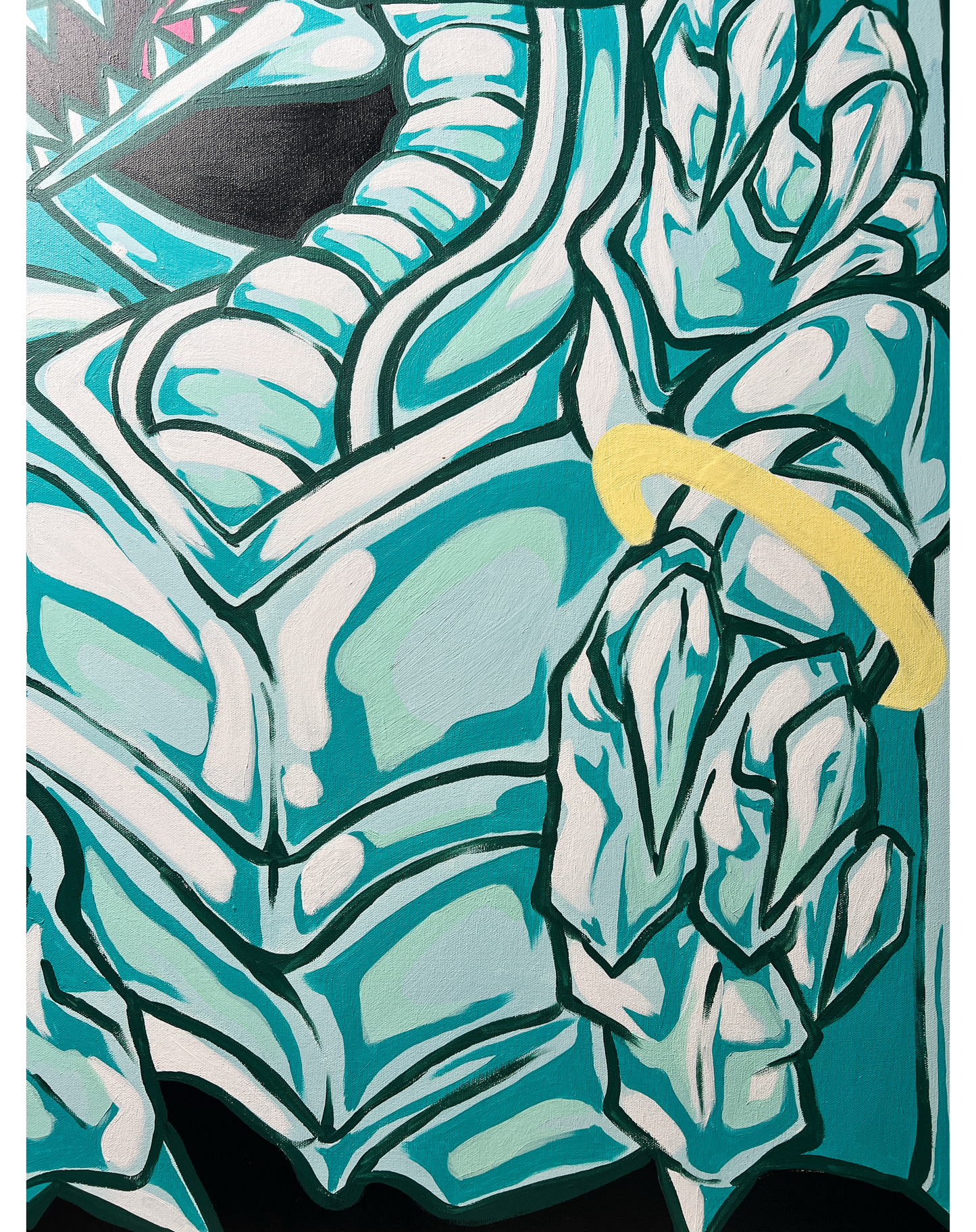 Blue Eyes White Dragon Original painting