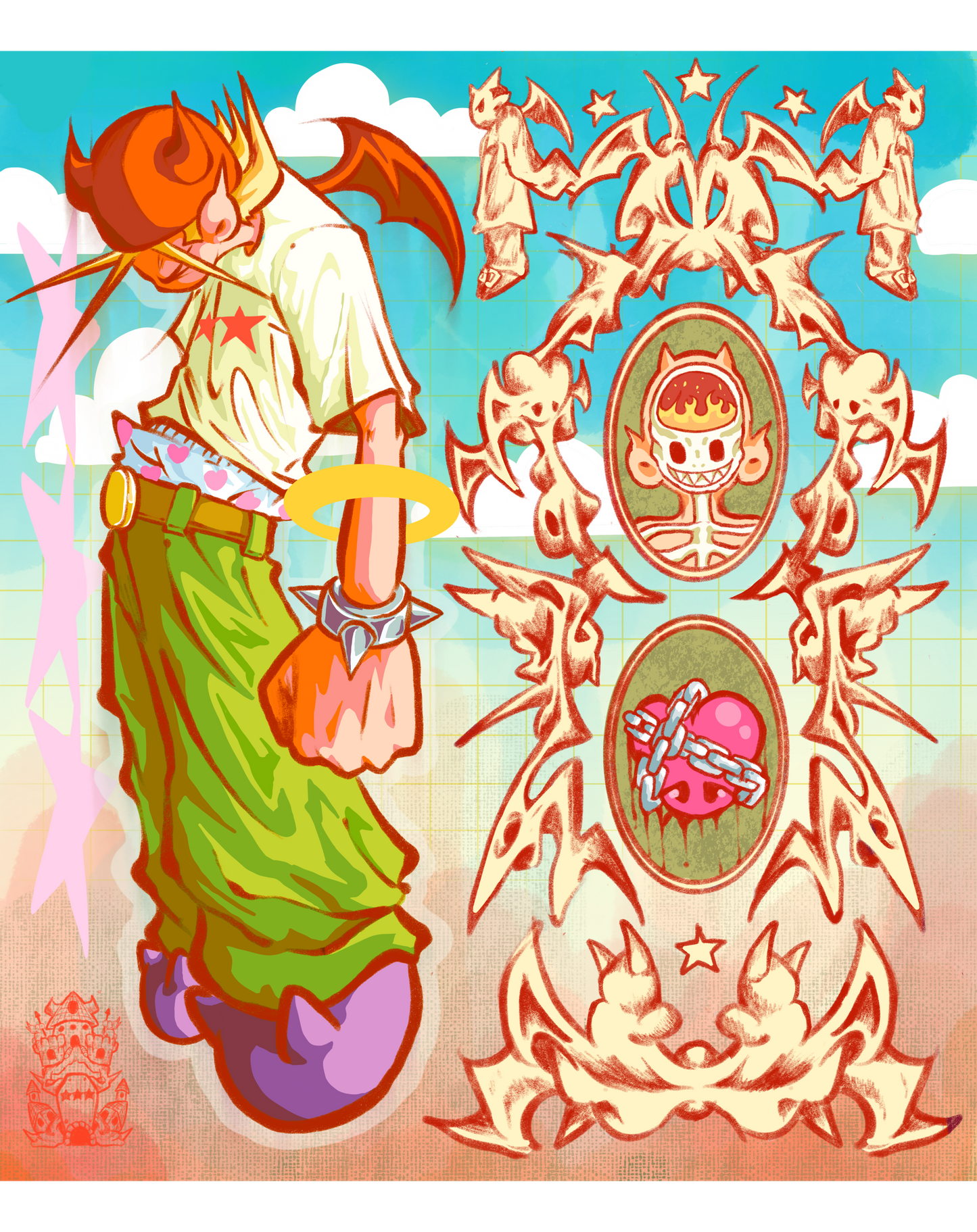 The Two Rules : Demon School Print